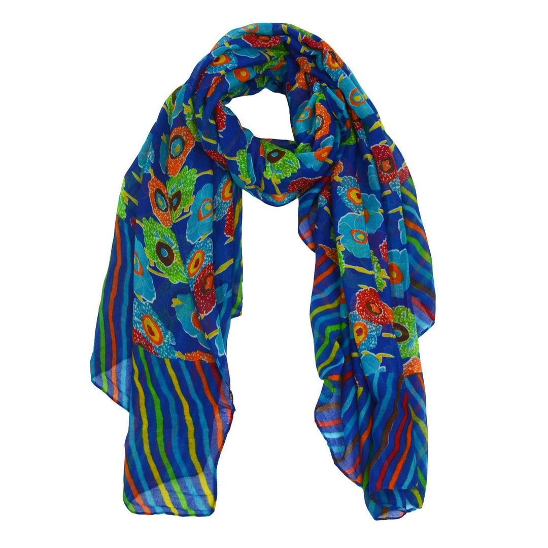 Caitlyn Striped Floral Party Scarf