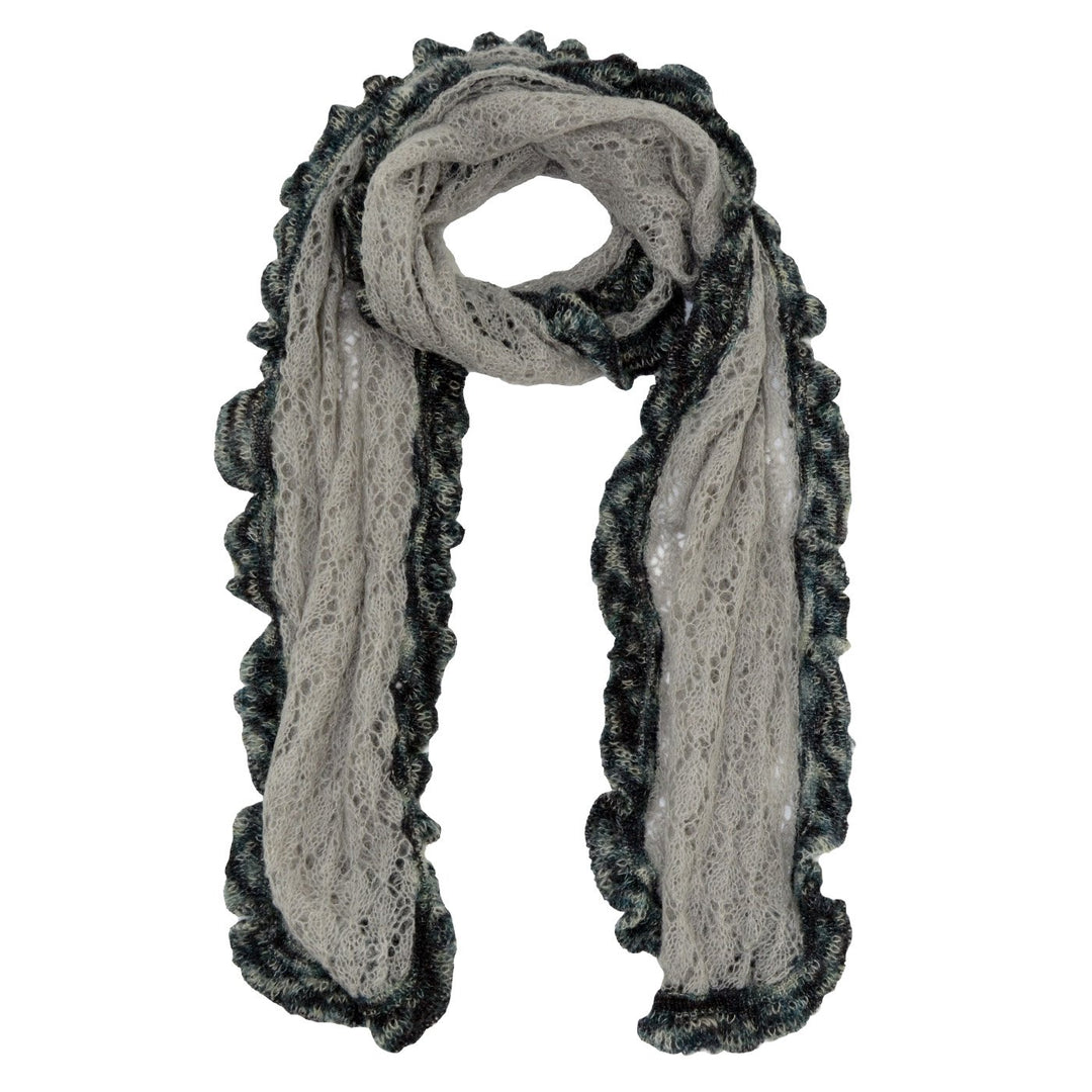 Roffe Accessories Women's Celia Crocheted Mohair with Accent Scarf