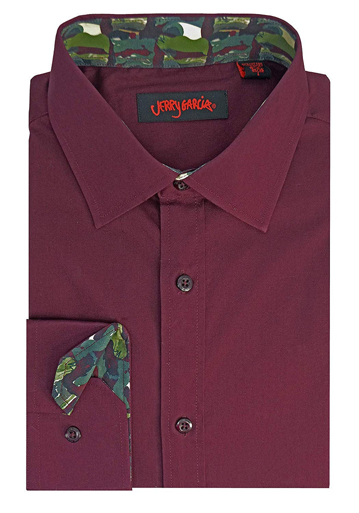 j garcia dress shirts Men's Jerry Garcia Modern-Fit Dress Shirt, Size: Medium-34/35, Red