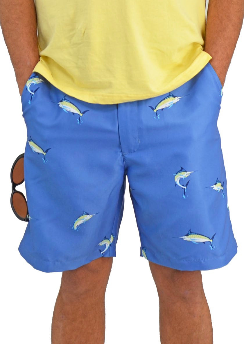 Bermuda Styles Short with allover Blue Marlin