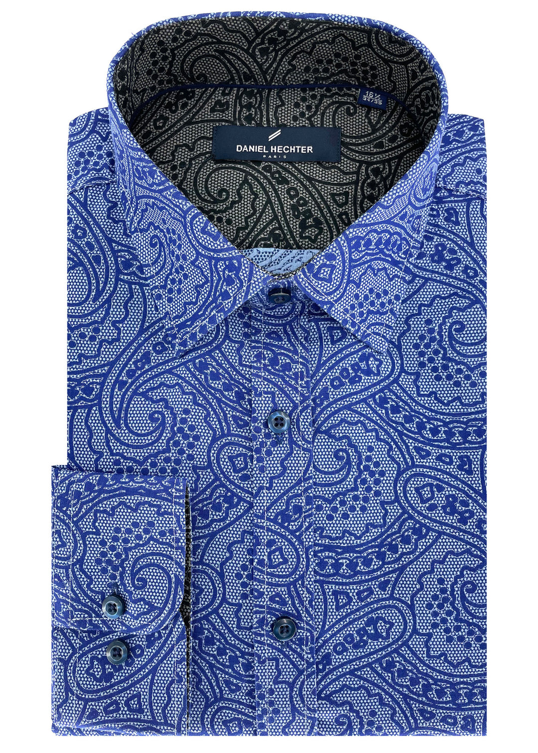 Hechter Paris Paisley Slim Fit Non-Iron Dress Shirt SHOP ROFFE Hechter Paris Paisley Slim Fit Non-Iron Dress Shirt SHOP ROFFE