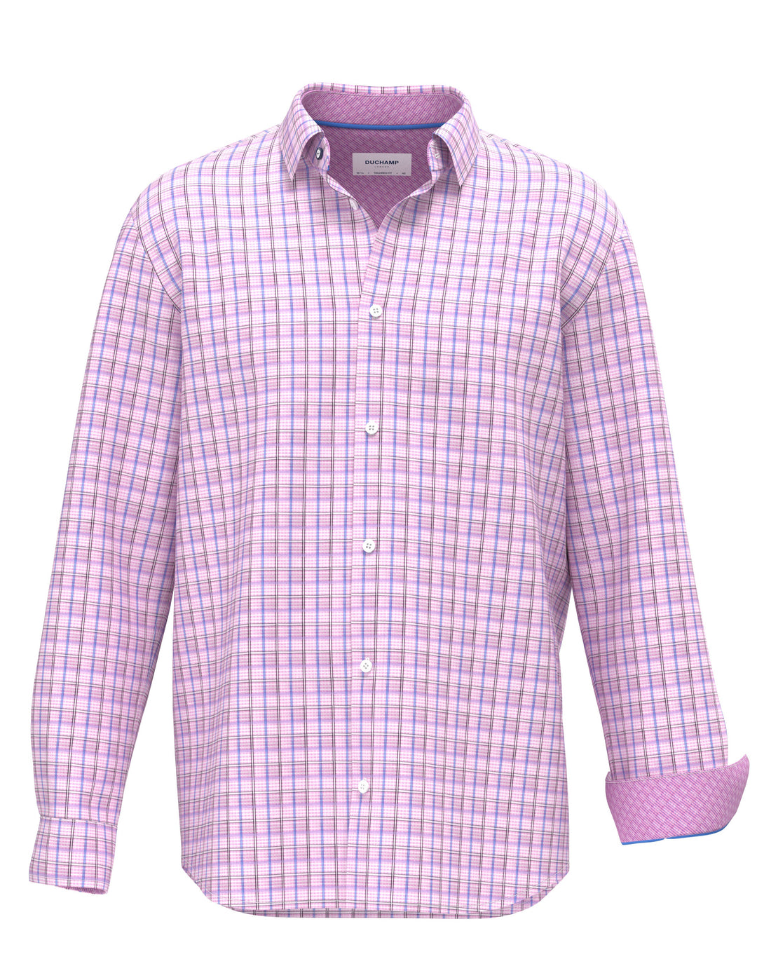 purple windowpane dress shirt Lavender Micro Houndstooth with Navy Windowpane Spread Collar Dress Shirt