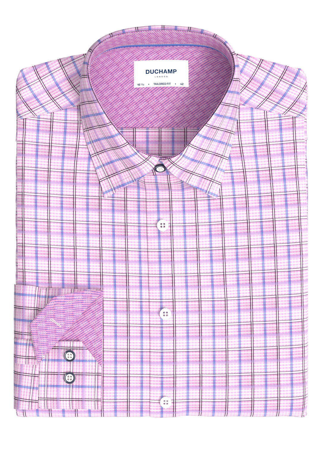 Duchamp London Men's Windowpane Dress Shirt Duchamp London Men's Windowpane Dress Shirt