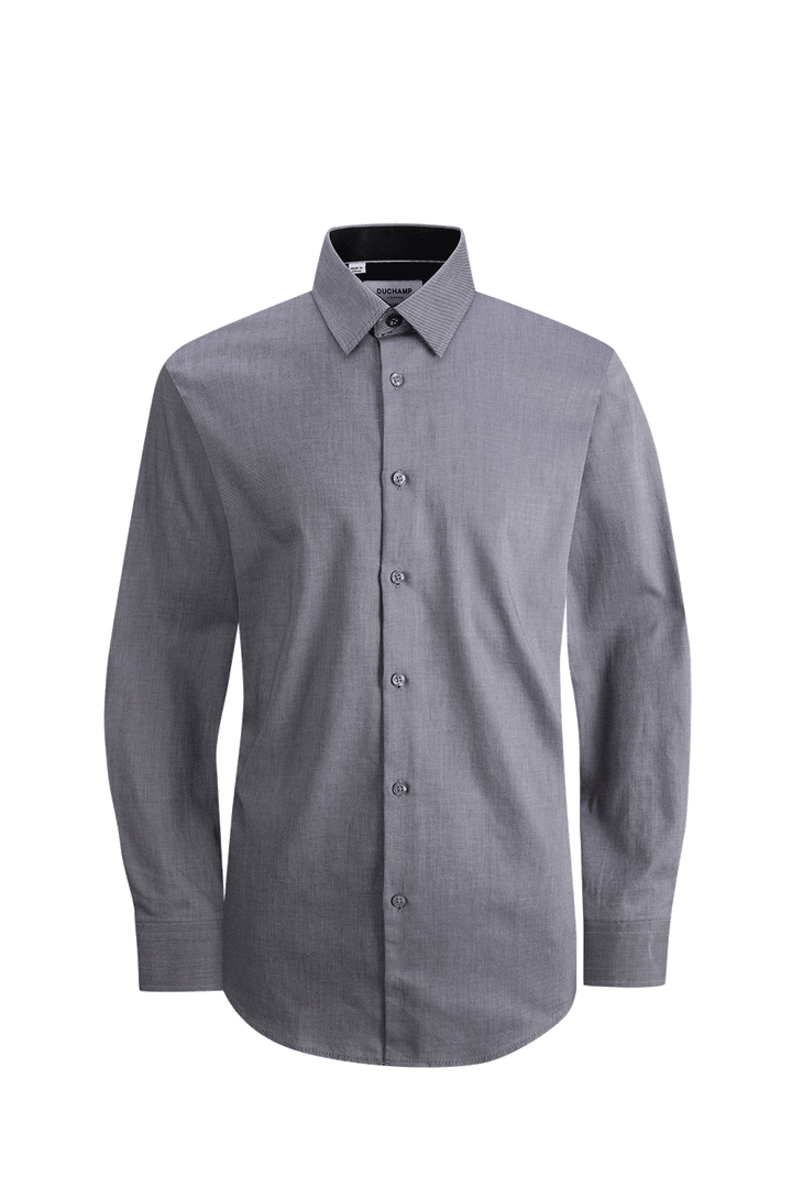 Duchamp London Textured Solid Dress Shirt