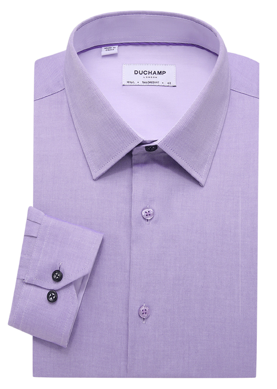 Duchamp London Men's Tailored Fit Dress Shirt - Purple - Size 18 Duchamp London Men's Tailored Fit Dress Shirt - Purple - Size 18
