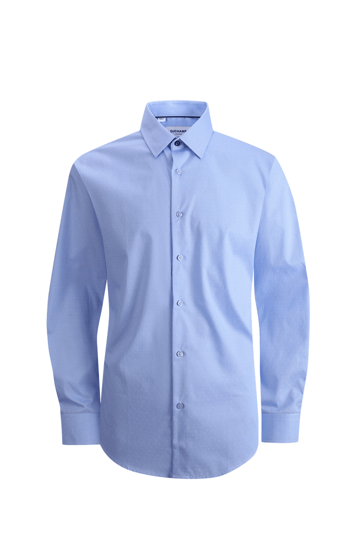 Duchamp London Blue Stripe Dress Shirt
