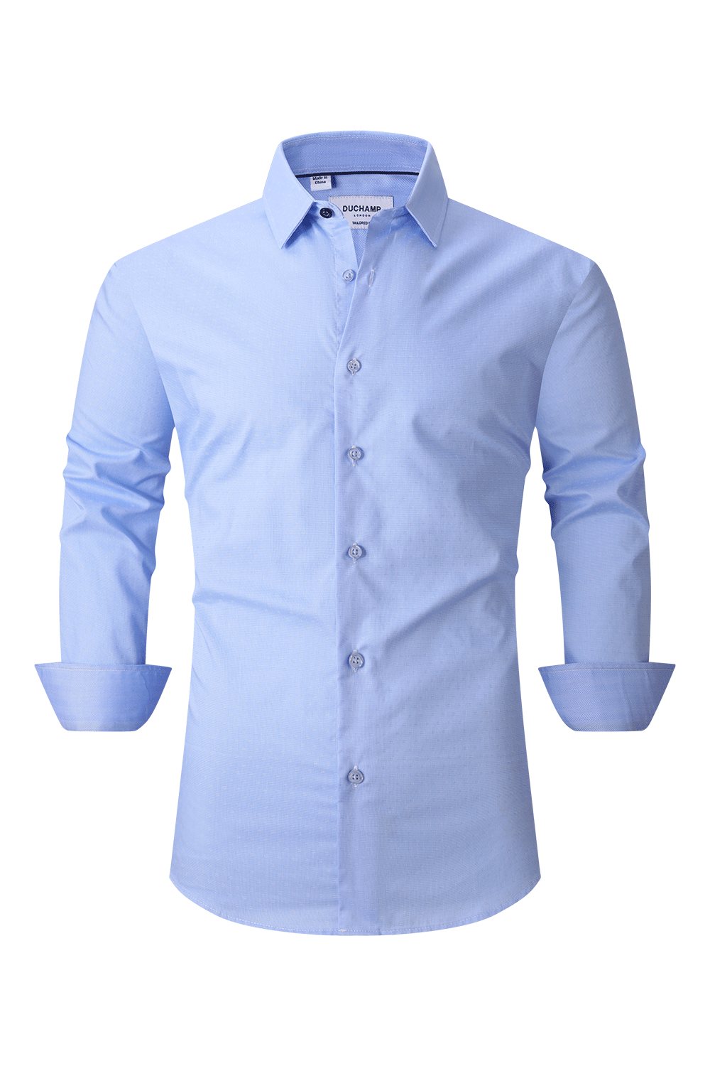 Duchamp London Blue Stripe Dress Shirt