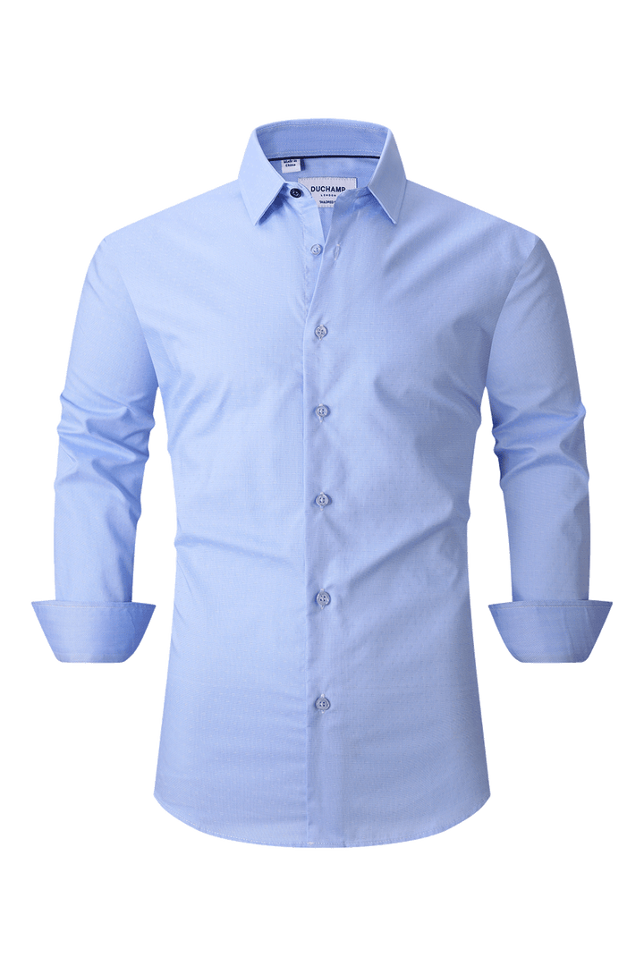 Duchamp London Blue Stripe Dress Shirt