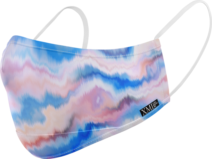 Marbled printed mask