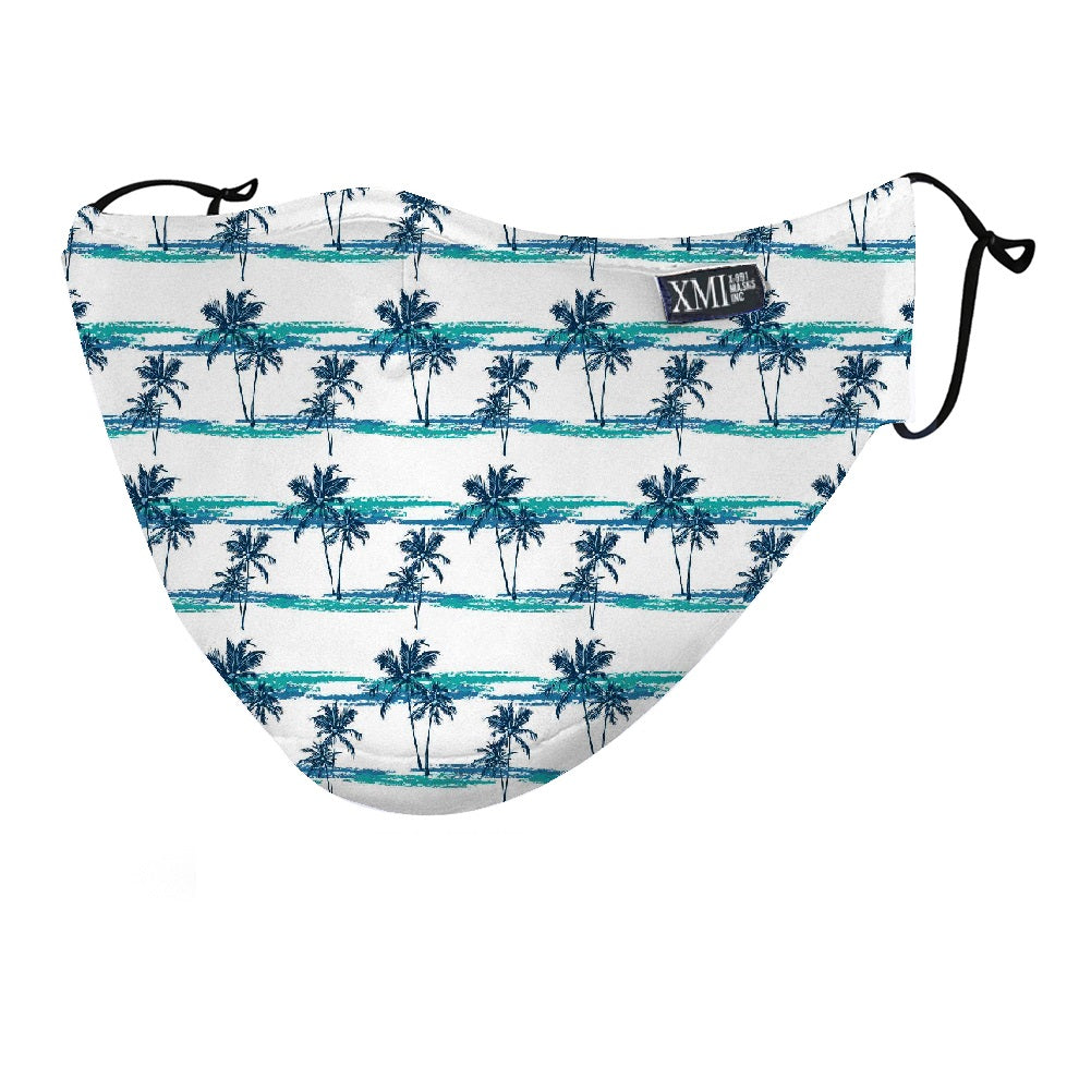 Palms in Water printed mask