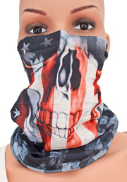 XMI Face Gaiter Flag and Skull