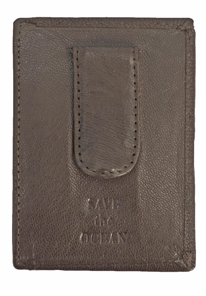 Save the Ocean Recycled Olive Front Pocket Wallet