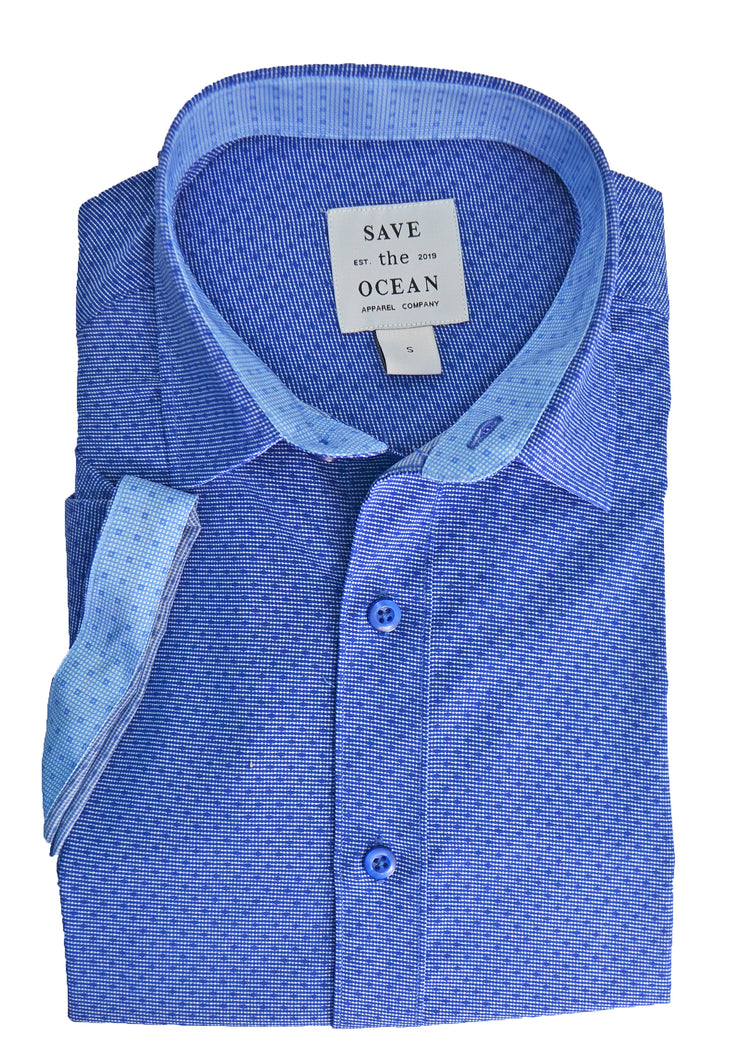 Save The Ocean Half Sleeve Print Shirt