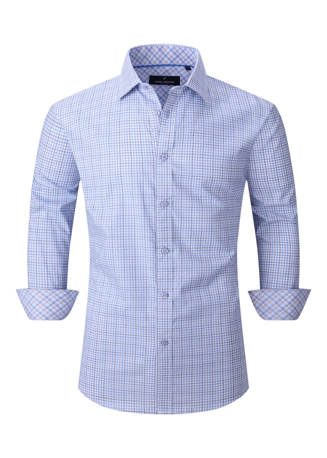 Hechter Paris Plaid Slim Fit Dress Shirt SHOP ROFFE Hechter Paris Plaid Slim Fit Dress Shirt SHOP ROFFE