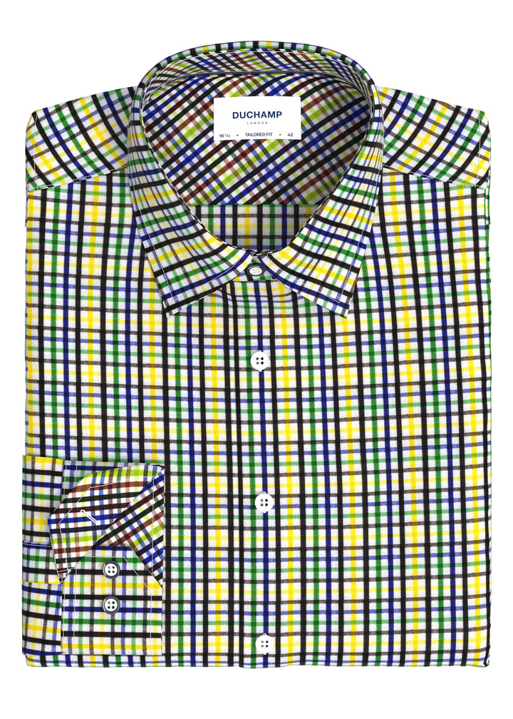 Duchamp London Plaid Dress Shirt