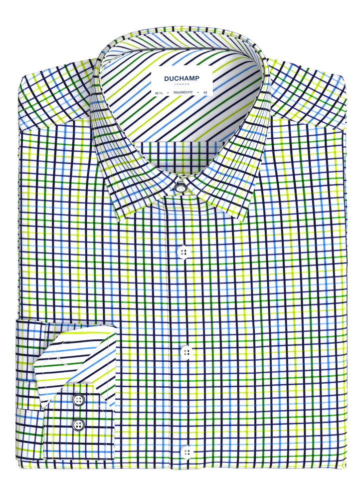 Duchamp London Plaid Dress Shirt